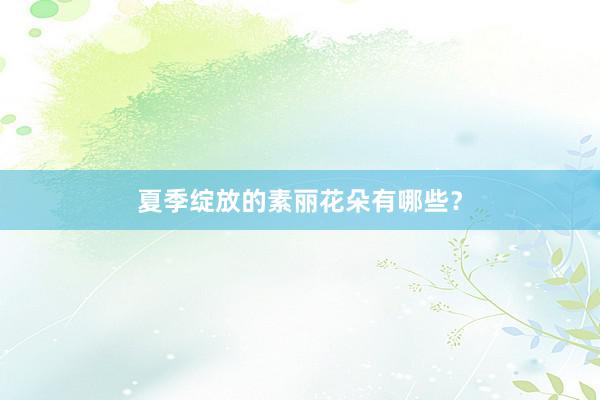 夏季绽放的素丽花朵有哪些?